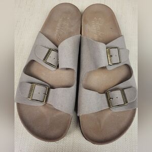 Sketchers Cream Luxe Sandals Sz 10